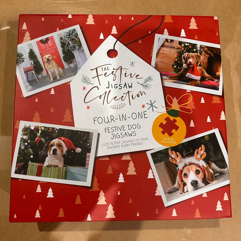 4 1,000 Piece Dog Christmas Puzzles